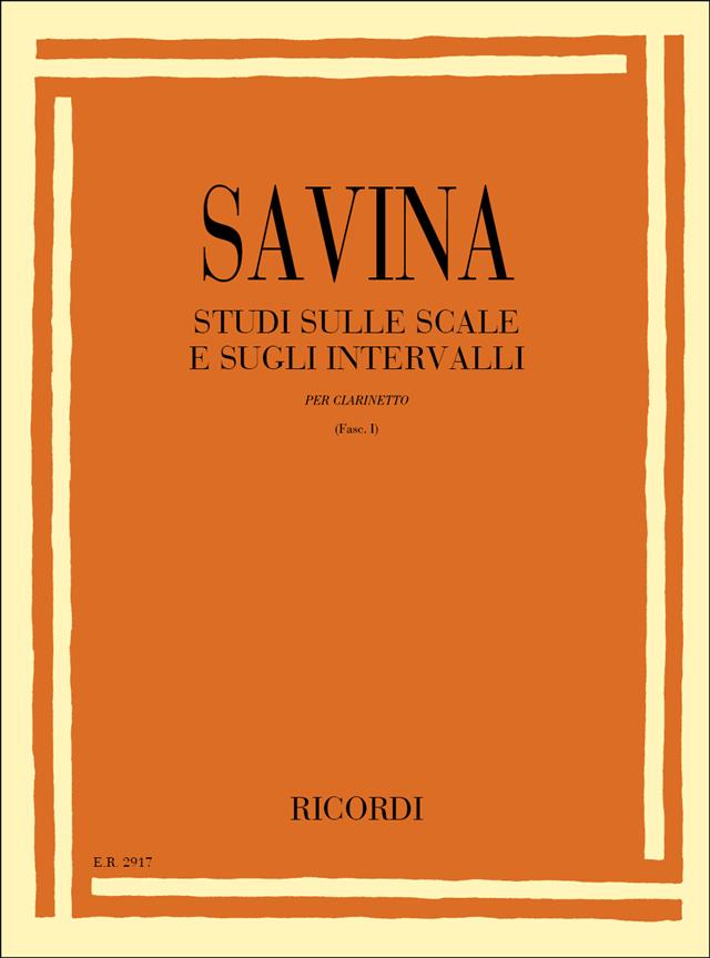 Studi Sulle Scale E Sugli Intervalli. Fasc. I - Per Clarinetto - cvičení pro klarinet